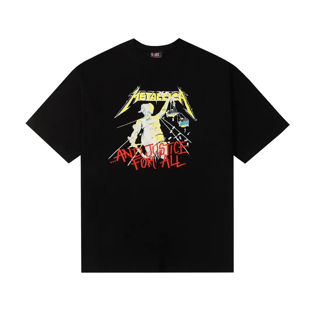 Saint Michael series retro trendy round neck short sleeves Model number: 3152P110 Color: black Size: S M L XL